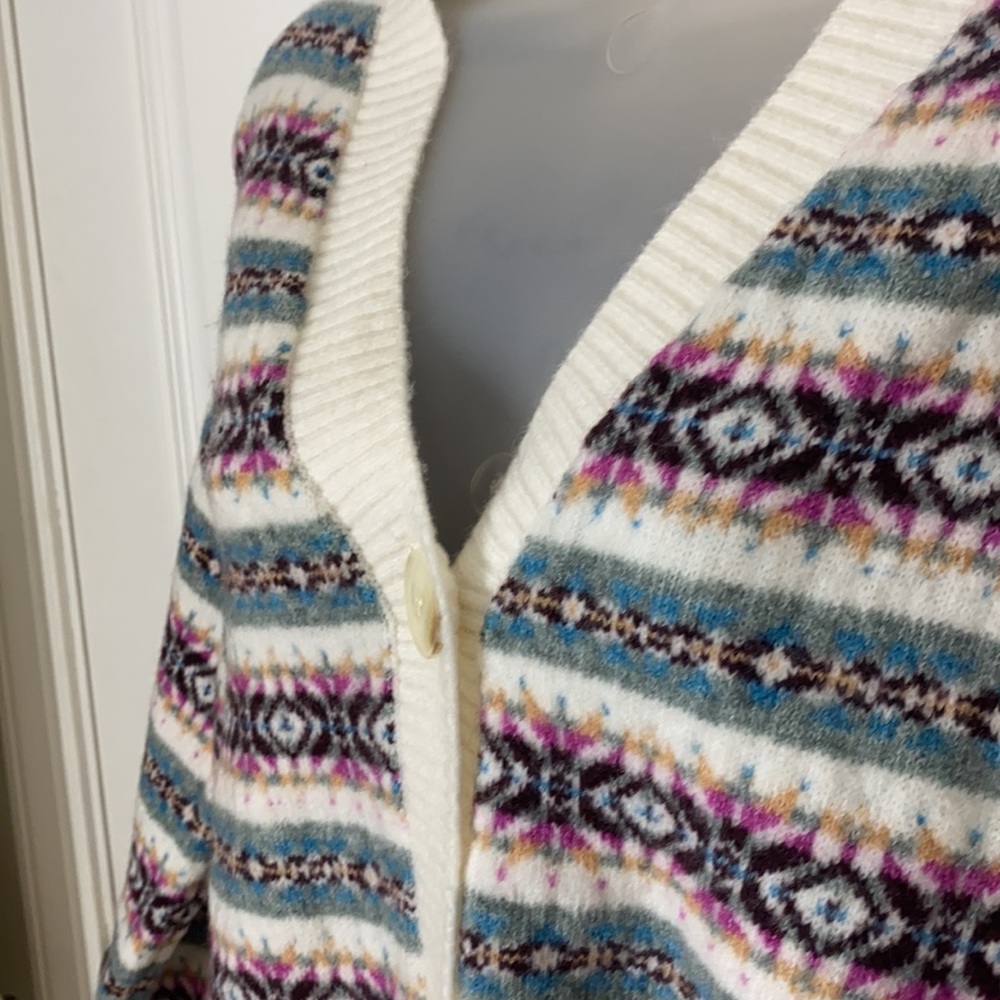 LOFT Multicolor Patterned Cardigan - Picture 3 of 6